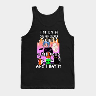 Kawaii 8-Bit Pixel Quote Tank Top